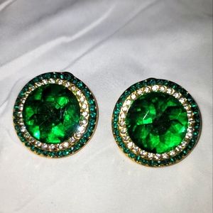 Sassy Jones Green Heirloom Stud earrings